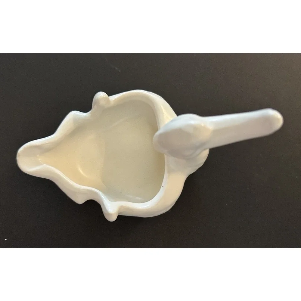 Vintage Ashtray Duck Goose Trinket Box Ivory Ceramic 4.5